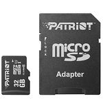 Карта памяти Patriot 32Gb microSDHC (PSF32GMCSDHC10) class 10 + SD adapter - фото