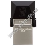 Изображение USB Flash 16Gb KINGSTON DataTraveler MicroDuo DTDUO3/16GB, интерфейс micro-USB/USB) Фото USB Flash 16Gb KINGSTON DataTraveler MicroDuo DTDUO3/16GB, интерфейс micro-USB/USB)