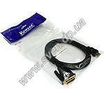 Изображение Кабель Viewcon VD022 1,8m HDMI to DVI (18+1), M/M, в пакете Фото Кабель Viewcon VD022 1,8m HDMI to DVI (18+1), M/M, в пакете