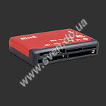 Изображение Картридер ext USB 2.0 ALL-in-1 Hardity CR-012 (black-red) Фото Картридер ext USB 2.0 ALL-in-1 Hardity CR-012 (black-red)