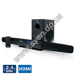 Изображение Акустическая система SVEN SB-550 black, 1.1 150W Woofer + 2*75W Soundbar, Wireless S Фото Акустическая система SVEN SB-550 black, 1.1 150W Woofer + 2*75W Soundbar, Wireless S