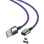 Изображение Кабель Baseus CALXC-B05 Zinc Magnetic USB/Lightning, 2м Purple 1.5A Фото Кабель Baseus CALXC-B05 Zinc Magnetic USB/Lightning, 2м Purple 1.5A