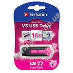 Изображение USB Flash 16Gb Verbatim V3 {49178}, USB 3.0 "STORE N GO DRIVE" черный с розовым) Фото USB Flash 16Gb Verbatim V3 {49178}, USB 3.0 "STORE N GO DRIVE" черный с розовым)