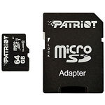 Фото microSD XC 64Gb Patriot LX UHS-I Class10 (PSF64GMCSDXC10) с SD переходником