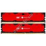 Фото DDR-4 2шт x 8GB 2400МГц Goodram Iridium Red (IR-R2400D464L15S/16GDC)