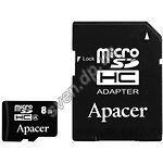 Фото microSD HC 8Gb Apacer Class4 (с переходником , AP8GMCSH4-R)