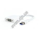 Изображение Переходник Cablexpert AB-U3M-VGAF-01-W USB3.0 папа в VGA мама Фото Переходник Cablexpert AB-U3M-VGAF-01-W USB3.0 папа в VGA мама