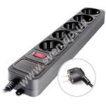 Изображение Фильтр-удлинитель сетевой Gemix Surge protector 3 м black Фото Фильтр-удлинитель сетевой Gemix Surge protector 3 м black
