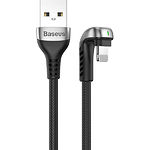 Изображение Кабель Baseus CALUX-A01 Green U-shaped lamp Mobile Game USB/Lightning 1м Black 2.4A Фото Кабель Baseus CALUX-A01 Green U-shaped lamp Mobile Game USB/Lightning 1м Black 2.4A