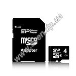 Изображение microSD HC 4GB SILICON POWER Class10 (с переходником на полный SD) Фото microSD HC 4GB SILICON POWER Class10 (с переходником на полный SD)