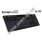 Изображение Клавиатура A4tech KL-126 USB (black) Подсветка клавиш Фото Клавиатура A4tech KL-126 USB (black) Подсветка клавиш