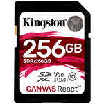 Изображение SD XC 256 GB Kingston Canvas React U3 A1 Class10 (SDR/256GB) Фото SD XC 256 GB Kingston Canvas React U3 A1 Class10 (SDR/256GB)