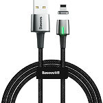 Изображение Кабель Baseus CALXC-A01 Zinc Magnetic USB/Lightning, 1м Black 2.4A Фото Кабель Baseus CALXC-A01 Zinc Magnetic USB/Lightning, 1м Black 2.4A