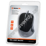 Фото Мышка REAL-EL RM-400 Silent (black) , USB, 2 key, 1 Wheel, 1000cpi