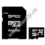 Изображение microSD HC 32Gb SILICON POWER Class4 (с переходником на SD and miniSD) Фото microSD HC 32Gb SILICON POWER Class4 (с переходником на SD and miniSD)