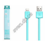 Изображение Кабель REMAX RC-008i USB iPhone 5/5s/6/IPAD4 Lightning 1м blue, упаковка Фото Кабель REMAX RC-008i USB iPhone 5/5s/6/IPAD4 Lightning 1м blue, упаковка