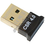 Адаптер Adapter HQ-Tech BT4-S1, USB, v4.0, Extra Slim, Qualcomm CSR8510, до 50 м - фото