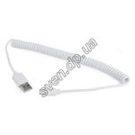 Изображение Кабель Cablexpert CC-mUSB2C-AMBM-6-W USB to microUSB, 1,8м, спиральній Фото Кабель Cablexpert CC-mUSB2C-AMBM-6-W USB to microUSB, 1,8м, спиральній