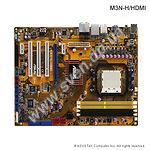 Фото ASUS M3N-H/HDMI GeForce 8300 S-AM2+,PCIe16x,int DVI-VGA,DDRII,S-ATA Raid,Sound 8ch,IEEE1394,LAN Giga