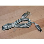 Фото Кабель магнитный USB Apple Lightning, 1m, серебристый, текстильная оплетка (art 07705)