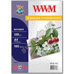 Изображение Фотобумага WWM матовая, 120г/м2, A4, 100л (M120.100) Фото Фотобумага WWM матовая, 120г/м2, A4, 100л (M120.100)
