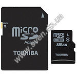 Изображение microSD HC 16Gb Toshiba Class4 (SD-C16GJ(BL5A) с переходником) Фото microSD HC 16Gb Toshiba Class4 (SD-C16GJ(BL5A) с переходником)