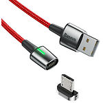 Изображение Кабель Baseus CAMXC-B09 Zinc Magnetic USB/Micro USB, 2м Red 1.5A Фото Кабель Baseus CAMXC-B09 Zinc Magnetic USB/Micro USB, 2м Red 1.5A
