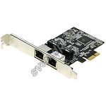 Изображение Сетевая карта STLab N-381, PCI-E 1x, двухпортовая 2x10/100/1000Mb Фото Сетевая карта STLab N-381, PCI-E 1x, двухпортовая 2x10/100/1000Mb