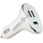 Изображение Автомобильное ЗУ REMAX RCC302 3*USB , White, 6.3A Фото Автомобильное ЗУ REMAX RCC302 3*USB , White, 6.3A