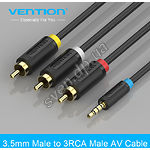 Изображение Кабель Vention (VAB-R07) 1.5м, 3.5мм джек 4 pin/3 * RCA тюльпан Фото Кабель Vention (VAB-R07) 1.5м, 3.5мм джек 4 pin/3 * RCA тюльпан