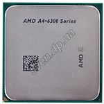 Фото CPU AMD A4 6300, 3.7GHz, X2 Dual-Core Socket-FM2 Tray (AD6300OKA23HL)