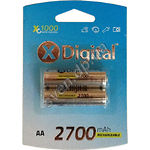 Изображение Аккумулятор X-Digital AA/HR6 NiMh 2700 mAh (HR6 2700 C2) (2шт/blister) Фото Аккумулятор X-Digital AA/HR6 NiMh 2700 mAh (HR6 2700 C2) (2шт/blister)