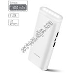 Изображение Внешний аккумулятор Power Bank ColorWay 11000 mAh White (CW-PB110LIB2W-F) Фото Внешний аккумулятор Power Bank ColorWay 11000 mAh White (CW-PB110LIB2W-F)