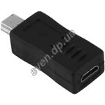 Изображение Переходник LAPARA LA-MicroUSB-Mini-5pin black (Micro USB female на Mini USB male 5 pin) Фото Переходник LAPARA LA-MicroUSB-Mini-5pin black (Micro USB female на Mini USB male 5 pin)