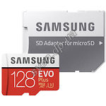 Изображение microSD XC 128 Gb Samsung EVO PLUS Class10 UHS-I U3(c переходником на SD, MB-MC128GA/RU) Фото microSD XC 128 Gb Samsung EVO PLUS Class10 UHS-I U3(c переходником на SD, MB-MC128GA/RU)