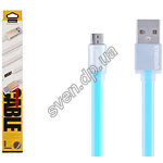 Изображение Кабель REMAX RC-005m Colorful USB-MicroUSB 1м Blue 2.4A Фото Кабель REMAX RC-005m Colorful USB-MicroUSB 1м Blue 2.4A