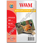 Фотобумага WWM глянцевая 180г/м2 100х150 мм (G180.F20) - фото