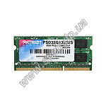 Изображение SO-DIMM 2048Mb DDR3 PC10600 (1333) PATRIOT PSD32G13332S Фото SO-DIMM 2048Mb DDR3 PC10600 (1333) PATRIOT PSD32G13332S