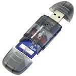 Картридер STLab U-371 для MicroSD карт черный - фото