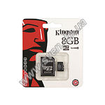 Изображение microSD HC 8Gb KINGSTON Class 10 (с переходником на полный SD (SDC10G2/8GB) Фото microSD HC 8Gb KINGSTON Class 10 (с переходником на полный SD (SDC10G2/8GB)
