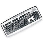 Фото Клавиатура A4tech KLS-23MU PS/2 X-Slim, 6 прог.кнопок, разъёмы USB+наушники/мик,Silver+Black
